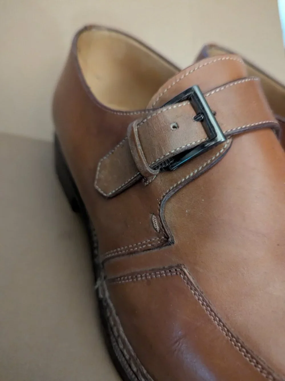 Roberto Biagini Italian Mens Strap Dress Shoes Size 10